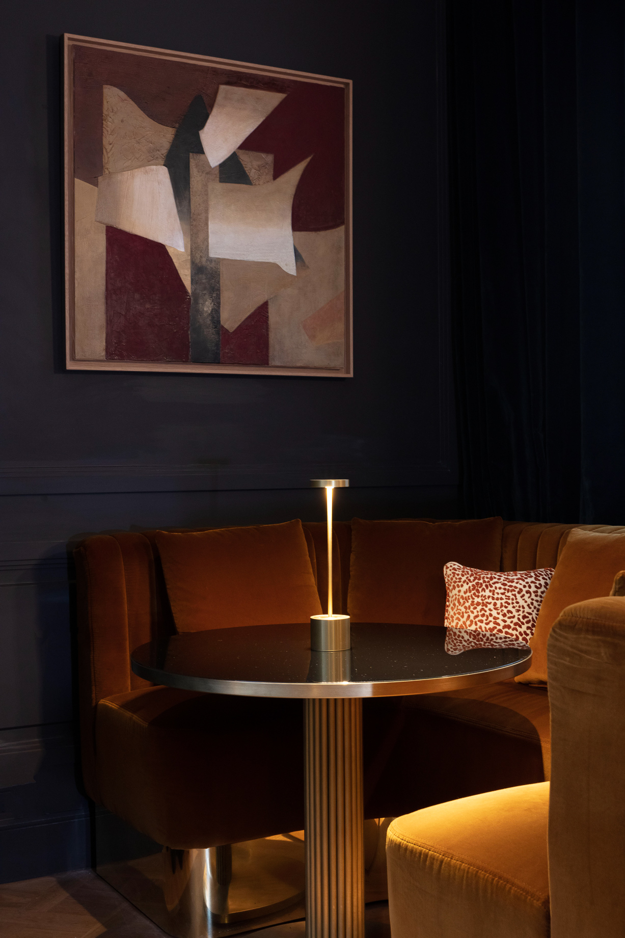 table and chairs at Bar The Confidential near the Champs Elysées, Paris 8